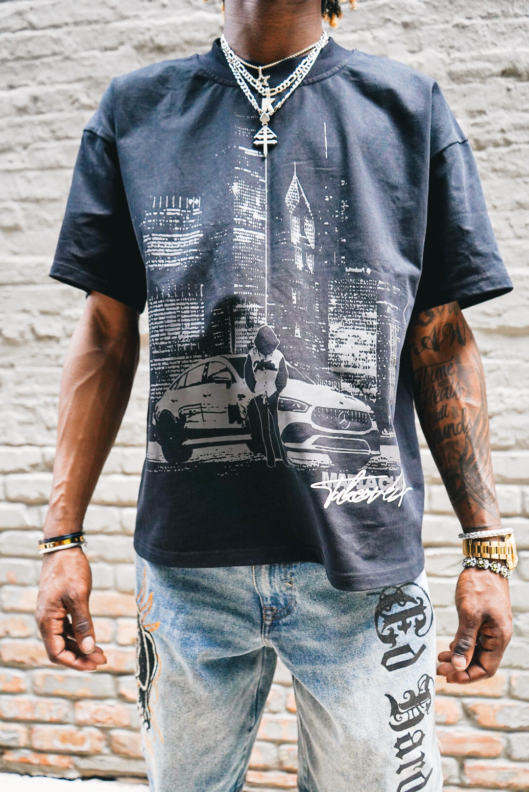 STONE GREY CITY TEE